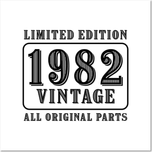 All original parts vintage 1982 limited edition birthday Posters and Art